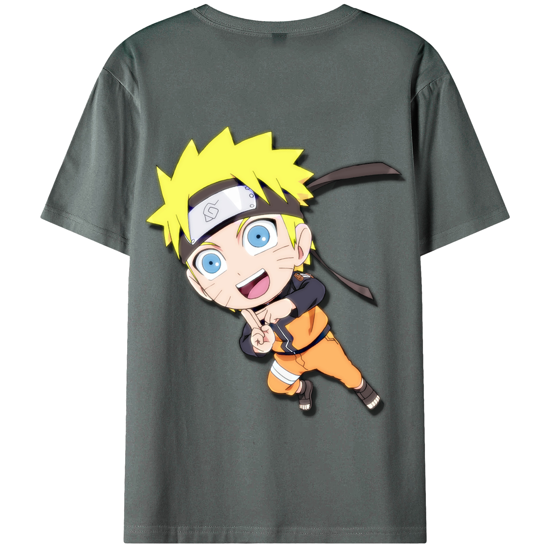 （画像用） NARUTO -ナルト- うずまき ナルト Uzumaki Naruto 綿100％半袖Tシャツ（背面プリント）